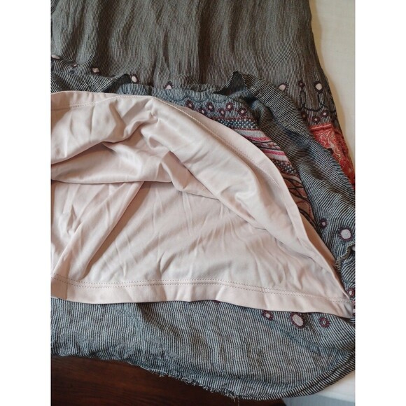 Zara black paisley slim mididress M long sl. boho hippie whimsigoth ethnic flaw - Picture 14 of 16